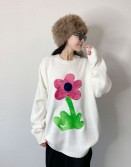 White Floral Knit #241242